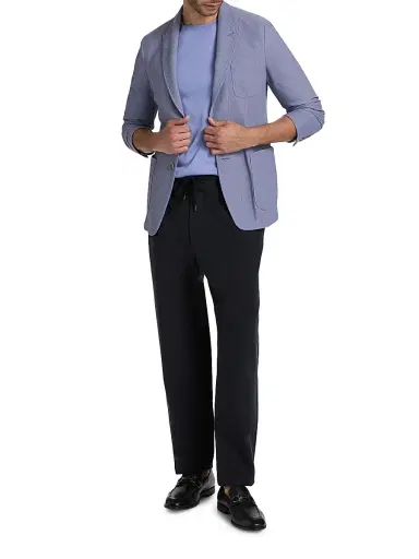 Giorgio Armani Men's Honeycomb Soft Tailored Blazer - Ortensia | Thumbnail 2 Giorgio Armani Men's Honeycomb Soft Tailored Blazer - Ortensia | Thumbnail 2