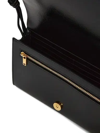 Jil Sander Women's Logo Leather Crossbody Bag - Black | Thumbnail 2 Jil Sander Women's Logo Leather Crossbody Bag - Black | Thumbnail 2