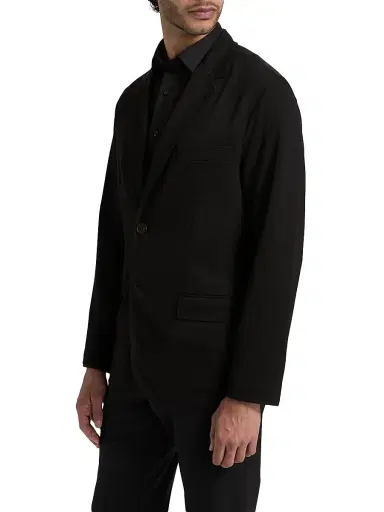 Emporio Armani Men's Horizontal Textured Soft Jacket - Black Beauty | Thumbnail 4 Emporio Armani Men's Horizontal Textured Soft Jacket - Black Beauty | Thumbnail 4
