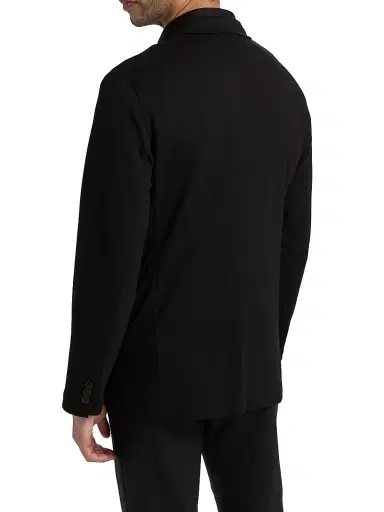 Emporio Armani Men's Horizontal Textured Soft Jacket - Black Beauty | Thumbnail 5 Emporio Armani Men's Horizontal Textured Soft Jacket - Black Beauty | Thumbnail 5