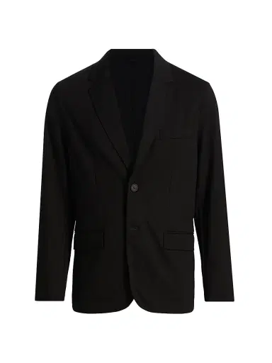 Emporio Armani Men's Horizontal Textured Soft Jacket - Black Beauty | Thumbnail 1 Emporio Armani Men's Horizontal Textured Soft Jacket - Black Beauty | Thumbnail 1