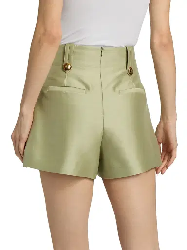 Zimmermann Women's Luna Wool-Silk Shorts - Palm | Thumbnail 5 Zimmermann Women's Luna Wool-Silk Shorts - Palm | Thumbnail 5