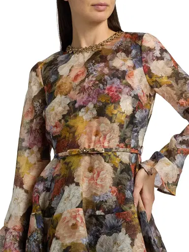 Zimmermann Women's Alchemy Floral Linen-Silk Minidress - Rosette | Thumbnail 6 Zimmermann Women's Alchemy Floral Linen-Silk Minidress - Rosette | Thumbnail 6