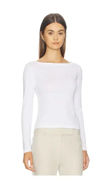 ENZA COSTA Fine Supima Cotton Long Sleeve Boatneck | Thumbnail 2 ENZA COSTA Fine Supima Cotton Long Sleeve Boatneck | Thumbnail 2