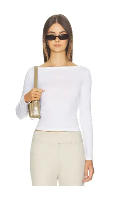 ENZA COSTA Fine Supima Cotton Long Sleeve Boatneck | Thumbnail 1 ENZA COSTA Fine Supima Cotton Long Sleeve Boatneck | Thumbnail 1