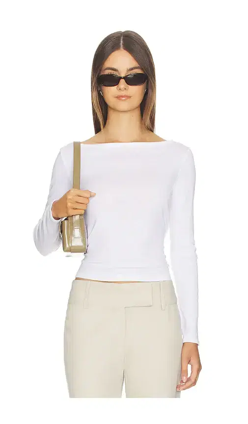 Fine Supima Cotton Long Sleeve Boatneck Fine Supima Cotton Long Sleeve Boatneck