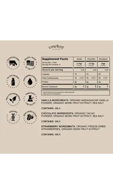 Cowboy Colostrum Variety Stick Packs 9ct | Thumbnail 2 Cowboy Colostrum Variety Stick Packs 9ct | Thumbnail 2