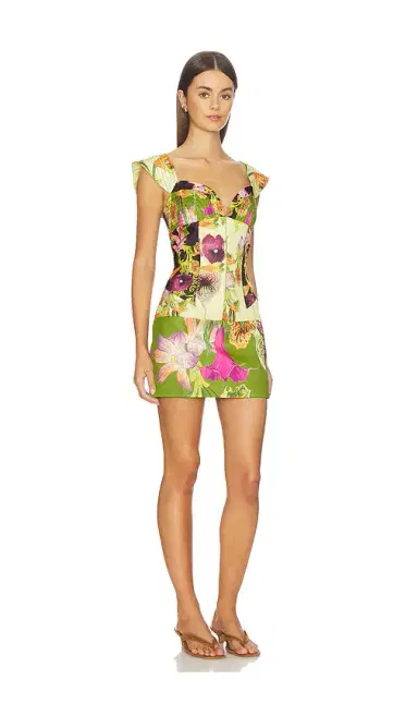 Muma World Mixed Canopy Celine Mini Dress | Thumbnail 2 Muma World Mixed Canopy Celine Mini Dress | Thumbnail 2