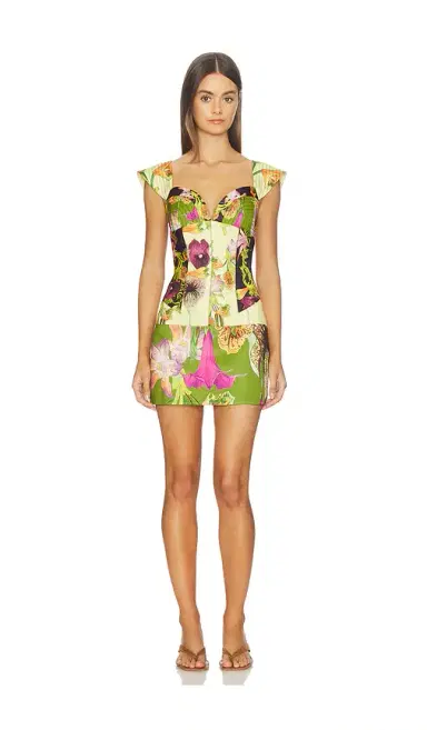 Muma World Mixed Canopy Celine Mini Dress | Thumbnail 1 Muma World Mixed Canopy Celine Mini Dress | Thumbnail 1