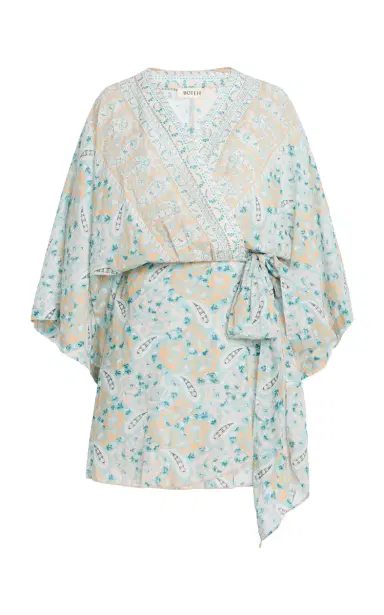 Boteh Kynthos Flared Cotton-Blend Robe Dress | Thumbnail 1 Boteh Kynthos Flared Cotton-Blend Robe Dress | Thumbnail 1