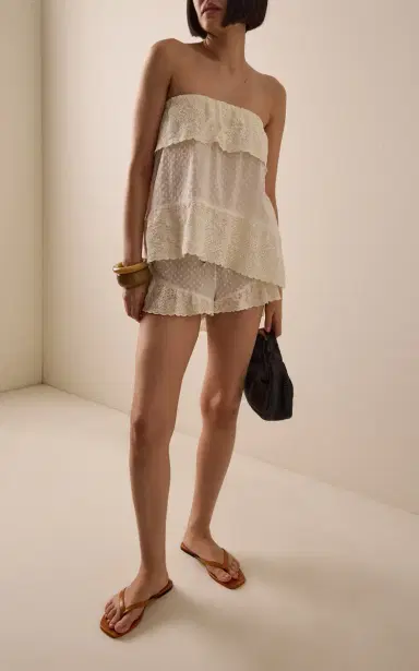 Boteh Serenia Lace-Trimmed Cotton Shorts | Thumbnail 2 Boteh Serenia Lace-Trimmed Cotton Shorts | Thumbnail 2