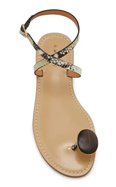 AMANU The Kigali Python-Effect Leather Sandals | Thumbnail 3 AMANU The Kigali Python-Effect Leather Sandals | Thumbnail 3