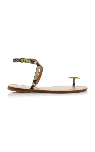 AMANU The Kigali Python-Effect Leather Sandals | Thumbnail 6 AMANU The Kigali Python-Effect Leather Sandals | Thumbnail 6