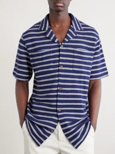 Polo Ralph Lauren Striped Cotton-Blend Shirt - Men | Thumbnail 3 Polo Ralph Lauren Striped Cotton-Blend Shirt - Men | Thumbnail 3
