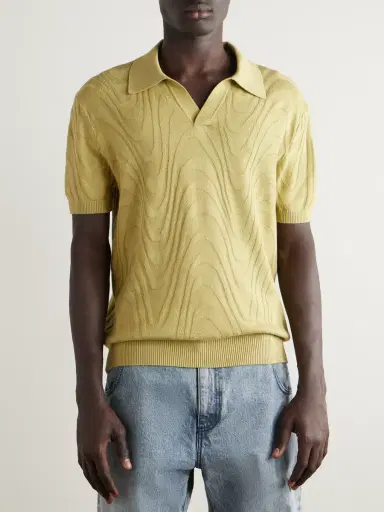 Frescobol Carioca Rino Cotton and Silk-Blend Polo Shirt - Men | Thumbnail 3 Frescobol Carioca Rino Cotton and Silk-Blend Polo Shirt - Men | Thumbnail 3