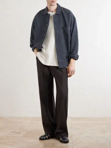 A Kind Of Guise Thuy Pointelle-Knit Cotton and Linen-Blend T-Shirt - Men | Thumbnail 2 A Kind Of Guise Thuy Pointelle-Knit Cotton and Linen-Blend T-Shirt - Men | Thumbnail 2