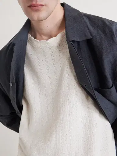 A Kind Of Guise Thuy Pointelle-Knit Cotton and Linen-Blend T-Shirt - Men | Thumbnail 5 A Kind Of Guise Thuy Pointelle-Knit Cotton and Linen-Blend T-Shirt - Men | Thumbnail 5
