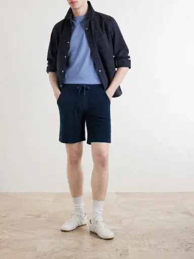 Altea Straight-Leg Cotton-Terry Bermuda Shorts - Men | Thumbnail 2 Altea Straight-Leg Cotton-Terry Bermuda Shorts - Men | Thumbnail 2
