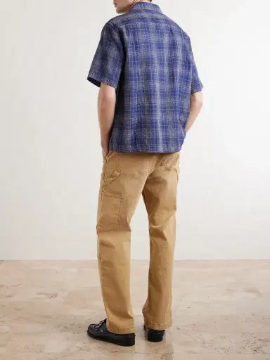Corridor Camp-Collar Checked Cotton and Linen-Blend Gauze Shirt - Men | Thumbnail 4 Corridor Camp-Collar Checked Cotton and Linen-Blend Gauze Shirt - Men | Thumbnail 4