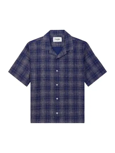 Corridor Camp-Collar Checked Cotton and Linen-Blend Gauze Shirt - Men | Thumbnail 1 Corridor Camp-Collar Checked Cotton and Linen-Blend Gauze Shirt - Men | Thumbnail 1