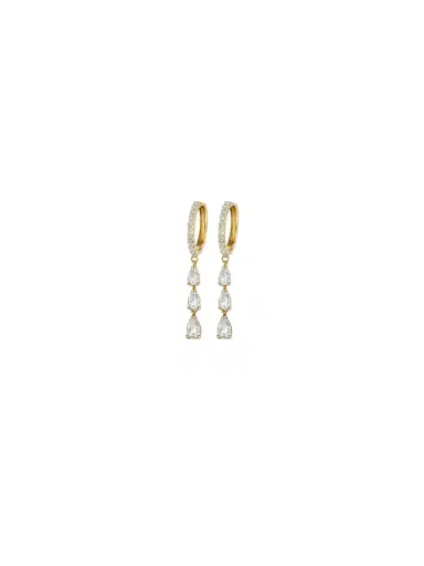 Wish Fine Jewelry 0.83ct Diamond 18K Gold Dangle Drop Earrings | Thumbnail 1 Wish Fine Jewelry 0.83ct Diamond 18K Gold Dangle Drop Earrings | Thumbnail 1