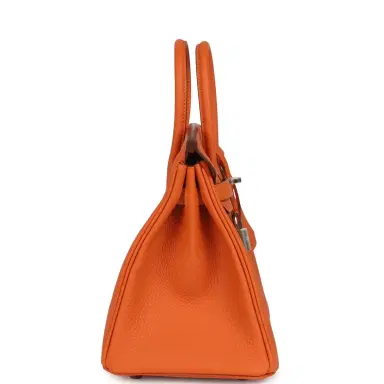 HERMÈS Hermes Birkin 25 Orange Togo Palladium Hardware | Thumbnail 4 HERMÈS Hermes Birkin 25 Orange Togo Palladium Hardware | Thumbnail 4