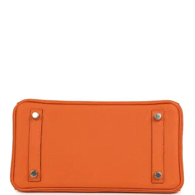 HERMÈS Hermes Birkin 25 Orange Togo Palladium Hardware | Thumbnail 6 HERMÈS Hermes Birkin 25 Orange Togo Palladium Hardware | Thumbnail 6