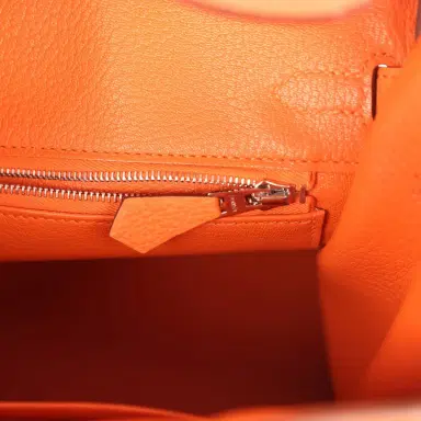 HERMÈS Hermes Birkin 25 Orange Togo Palladium Hardware | Thumbnail 9 HERMÈS Hermes Birkin 25 Orange Togo Palladium Hardware | Thumbnail 9
