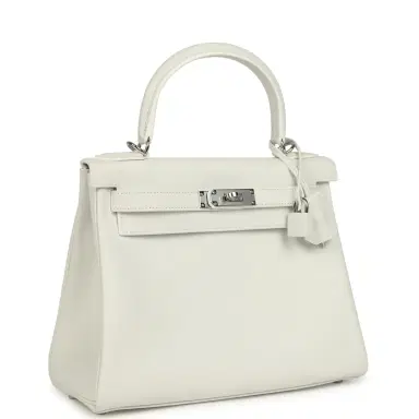 HERMÈS Hermes Kelly Retourne 28 New White Evercolor Palladium Hardware | Thumbnail 2 HERMÈS Hermes Kelly Retourne 28 New White Evercolor Palladium Hardware | Thumbnail 2