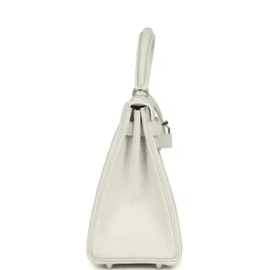 HERMÈS Hermes Kelly Retourne 28 New White Evercolor Palladium Hardware | Thumbnail 3 HERMÈS Hermes Kelly Retourne 28 New White Evercolor Palladium Hardware | Thumbnail 3