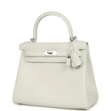 HERMÈS Hermes Kelly Retourne 28 New White Evercolor Palladium Hardware | Thumbnail 5 HERMÈS Hermes Kelly Retourne 28 New White Evercolor Palladium Hardware | Thumbnail 5