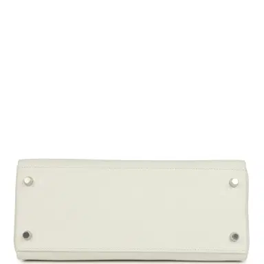 HERMÈS Hermes Kelly Retourne 28 New White Evercolor Palladium Hardware | Thumbnail 6 HERMÈS Hermes Kelly Retourne 28 New White Evercolor Palladium Hardware | Thumbnail 6