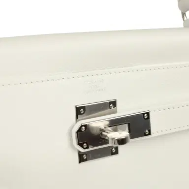 HERMÈS Hermes Kelly Retourne 28 New White Evercolor Palladium Hardware | Thumbnail 7 HERMÈS Hermes Kelly Retourne 28 New White Evercolor Palladium Hardware | Thumbnail 7