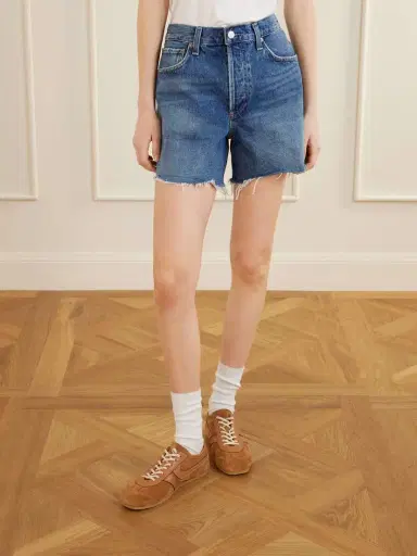 AGOLDE Nye Frayed Denim Shorts | Thumbnail 3 AGOLDE Nye Frayed Denim Shorts | Thumbnail 3