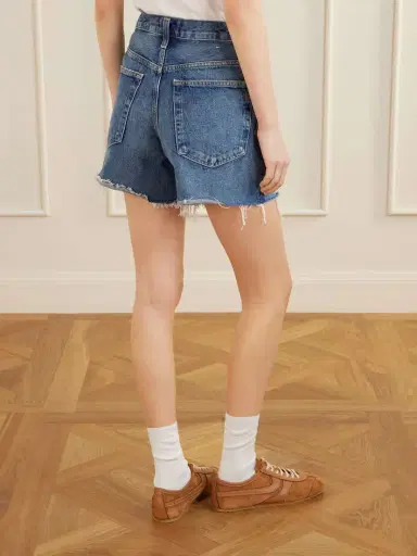AGOLDE Nye Frayed Denim Shorts | Thumbnail 4 AGOLDE Nye Frayed Denim Shorts | Thumbnail 4