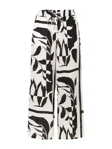 Max Mara Beachwear Printed Silk Crepe De Chine Wide-leg Pants | Thumbnail 1 Max Mara Beachwear Printed Silk Crepe De Chine Wide-leg Pants | Thumbnail 1