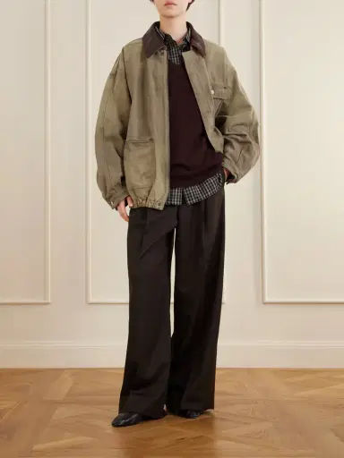 ssstein Sulfur Leather-trimmed Cotton-canvas Jacket | Thumbnail 2 ssstein Sulfur Leather-trimmed Cotton-canvas Jacket | Thumbnail 2
