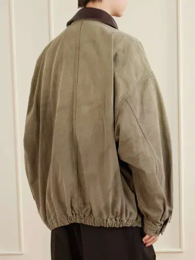 ssstein Sulfur Leather-trimmed Cotton-canvas Jacket | Thumbnail 4 ssstein Sulfur Leather-trimmed Cotton-canvas Jacket | Thumbnail 4