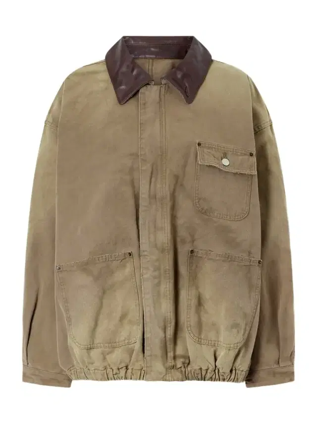 Sulfur Leather-trimmed Cotton-canvas Jacket Sulfur Leather-trimmed Cotton-canvas Jacket