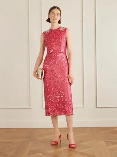 Erdem Crystal-embellished Sequined Satin Midi Dress | Thumbnail 2 Erdem Crystal-embellished Sequined Satin Midi Dress | Thumbnail 2