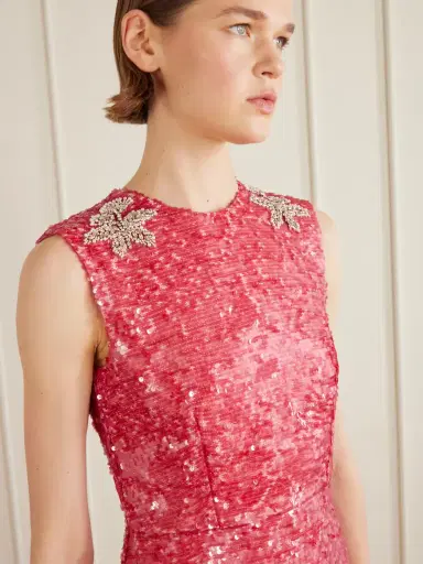Erdem Crystal-embellished Sequined Satin Midi Dress | Thumbnail 4 Erdem Crystal-embellished Sequined Satin Midi Dress | Thumbnail 4