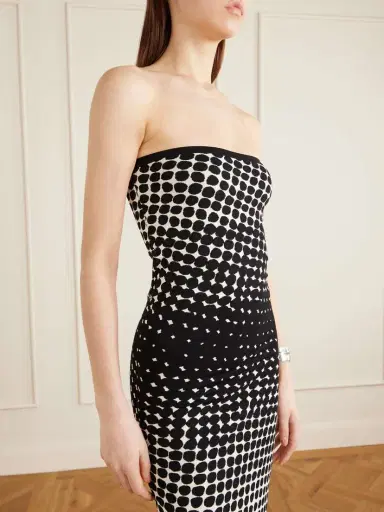 Christopher John Rogers Strapless Polka-dot Knitted Maxi Dress | Thumbnail 4 Christopher John Rogers Strapless Polka-dot Knitted Maxi Dress | Thumbnail 4