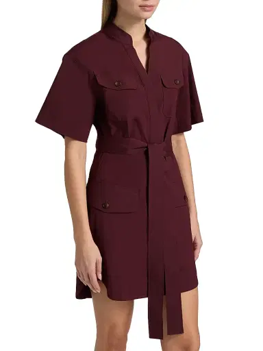 A.L.C. Women's Quinn Mini-Shirtdress - Plum - Size 8 | Thumbnail 4 A.L.C. Women's Quinn Mini-Shirtdress - Plum - Size 8 | Thumbnail 4