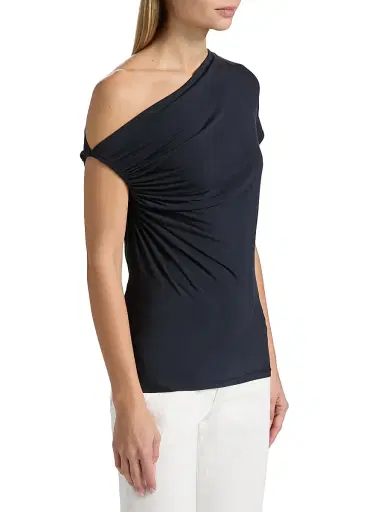 A.L.C. Women's Halle One-Shoulder Ruched Top - Night Blue - Size Small | Thumbnail 4 A.L.C. Women's Halle One-Shoulder Ruched Top - Night Blue - Size Small | Thumbnail 4