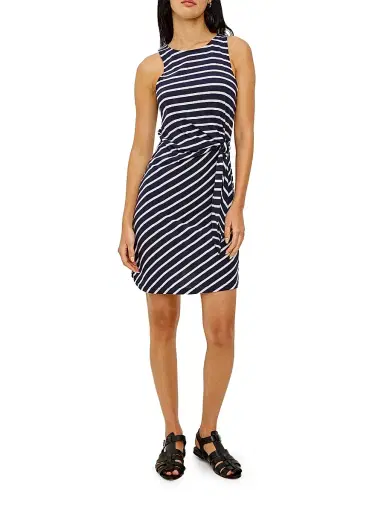 Rails Women's Harriet Cotton Stripe Knotted Minidress - Navy Stripe | Thumbnail 2 Rails Women's Harriet Cotton Stripe Knotted Minidress - Navy Stripe | Thumbnail 2