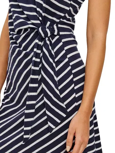 Rails Women's Harriet Cotton Stripe Knotted Minidress - Navy Stripe | Thumbnail 5 Rails Women's Harriet Cotton Stripe Knotted Minidress - Navy Stripe | Thumbnail 5