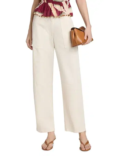 Rails Women's Lunar Stretch-Cotton Straight-Leg Pants - Bone | Thumbnail 3 Rails Women's Lunar Stretch-Cotton Straight-Leg Pants - Bone | Thumbnail 3