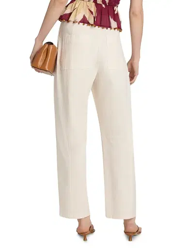 Rails Women's Lunar Stretch-Cotton Straight-Leg Pants - Bone | Thumbnail 5 Rails Women's Lunar Stretch-Cotton Straight-Leg Pants - Bone | Thumbnail 5