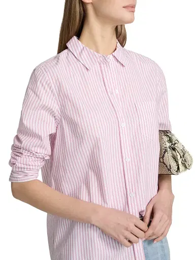 Rails Women's Stina Striped Cotton Button-Front Shirt - Rose Stripe | Thumbnail 6 Rails Women's Stina Striped Cotton Button-Front Shirt - Rose Stripe | Thumbnail 6