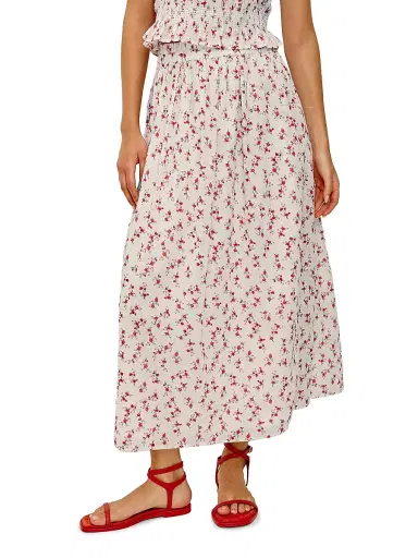 Rails Women's Dax Cotton Floral Midi-Skirt - Rouge Romantic | Thumbnail 3 Rails Women's Dax Cotton Floral Midi-Skirt - Rouge Romantic | Thumbnail 3